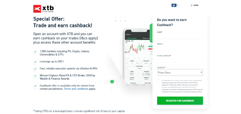 Promoción de Reembolso de XTB Promoción de Reembolso de XTB